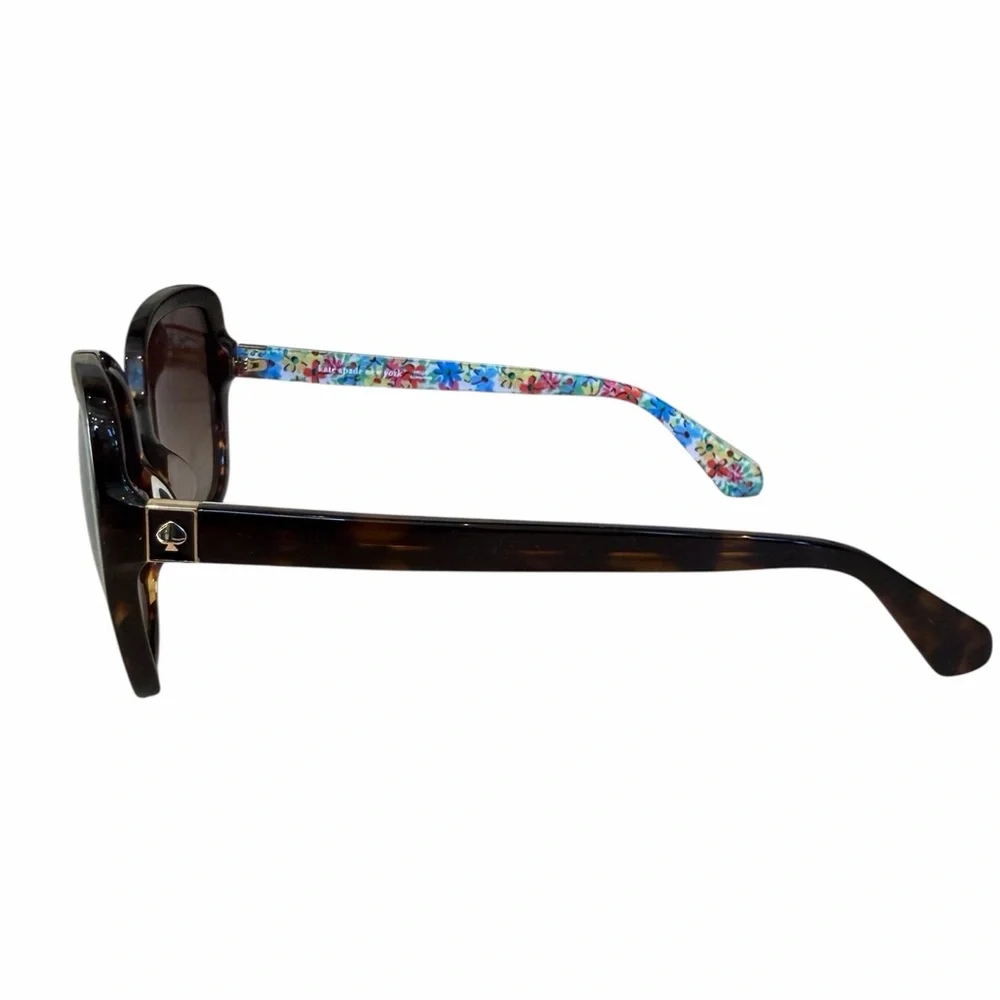 Kate Spade Fun Classy Tortoise Shell Sunglasses with Colorful Floral Arms‎